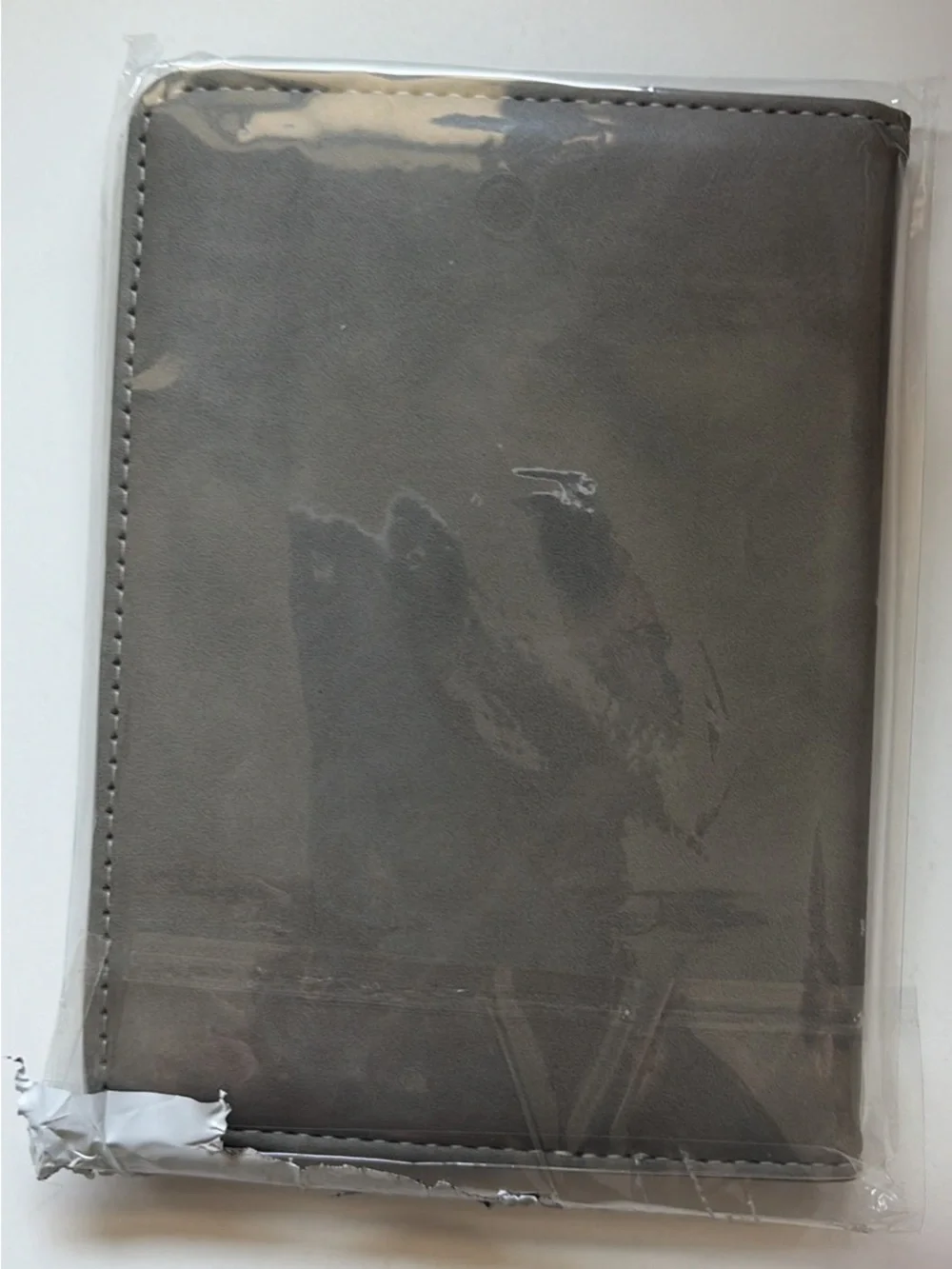 Travel Passport Wallet - Gray Travel Wallet with Elastic Closure-new